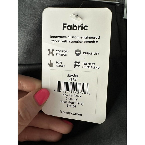 Brand New! Jo & Jax Neo Zip Pant in Charcoal Size Small Adult 2-4 - Picture 3 of 4